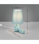 RL Lampa stołowa w wyrazistym, niebieskim kolorze, która wprowadza do wnętrza nowoczesny akcent barwny i ożywia aranżację 