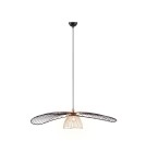 RL Nowoczesna lampa wisząca w matowej czerni o prostej, eleganckiej formie. Doskonale sprawdzi się nad stołem, w salonie lub 