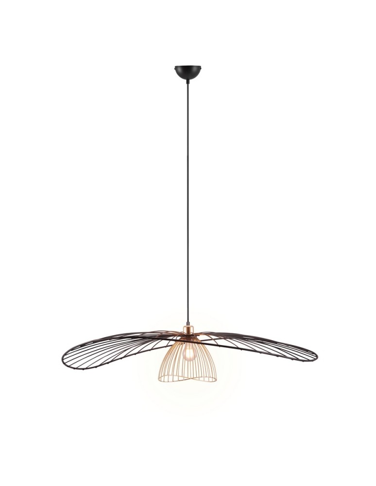RL Nowoczesna lampa wisząca w matowej czerni o prostej, eleganckiej formie. Doskonale sprawdzi się nad stołem, w salonie lub 