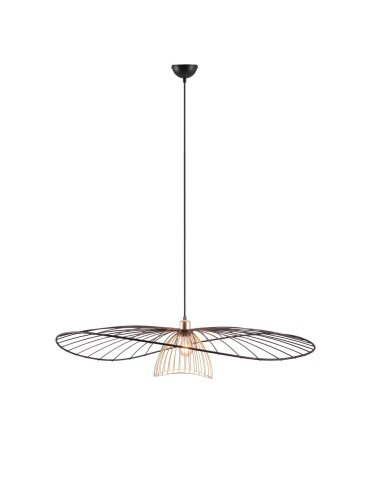 RL Nowoczesna lampa wisząca w matowej czerni o prostej, eleganckiej formie. Doskonale sprawdzi się nad stołem, w salonie lub  - product 2