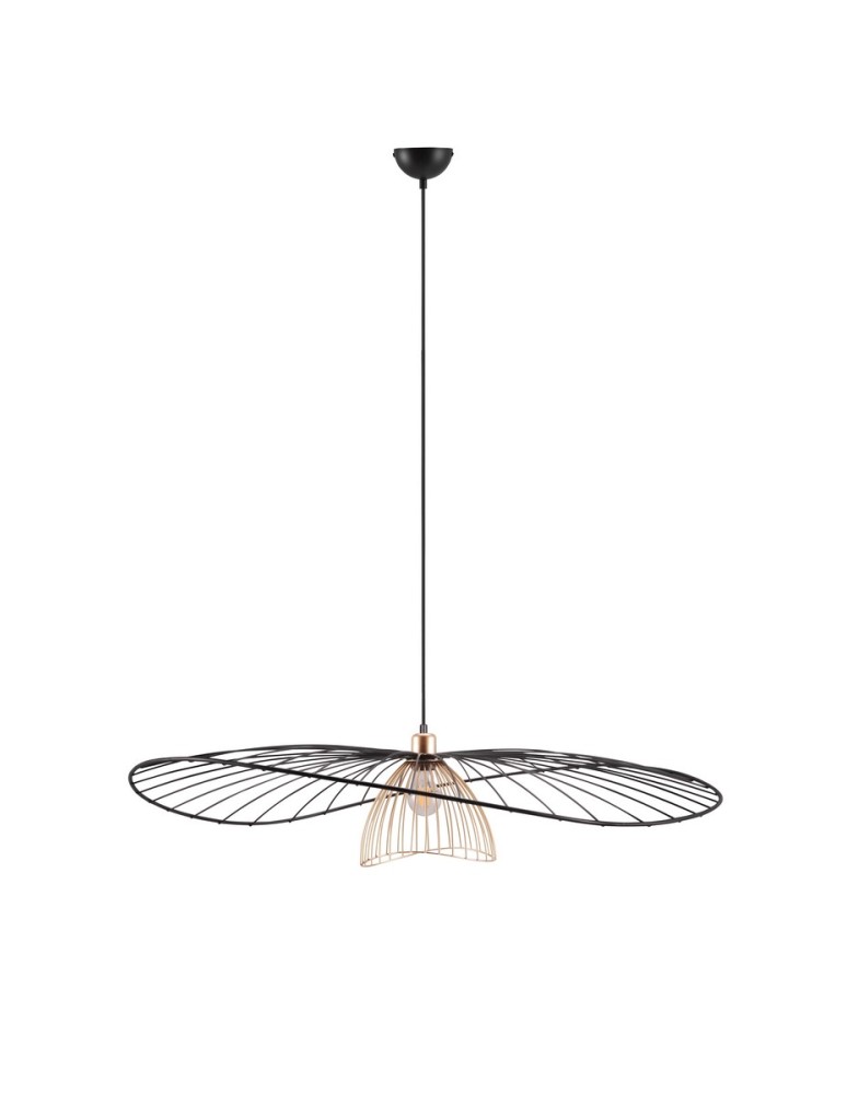 RL Nowoczesna lampa wisząca w matowej czerni o prostej, eleganckiej formie. Doskonale sprawdzi się nad stołem, w salonie lub 