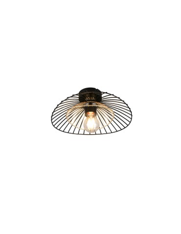 RL Nowoczesna lampa sufitowa w wykończeniu czarny mat o prostej, eleganckiej formie. Doskonale sprawdzi się jako centralne oś