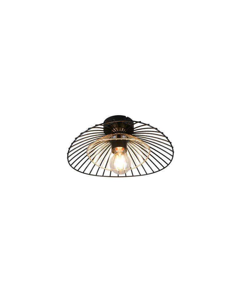RL Nowoczesna lampa sufitowa w wykończeniu czarny mat o prostej, eleganckiej formie. Doskonale sprawdzi się jako centralne oś