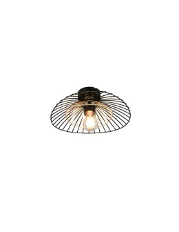 RL Nowoczesna lampa sufitowa w wykończeniu czarny mat o prostej, eleganckiej formie. Doskonale sprawdzi się jako centralne oś