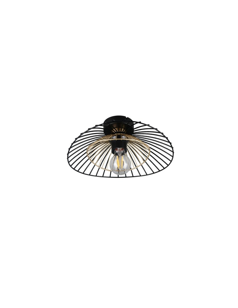 RL Nowoczesna lampa sufitowa w wykończeniu czarny mat o prostej, eleganckiej formie. Doskonale sprawdzi się jako centralne oś