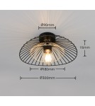 RL Nowoczesna lampa sufitowa w wykończeniu czarny mat o prostej, eleganckiej formie. Doskonale sprawdzi się jako centralne oś