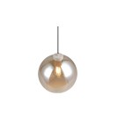 RL Lampa wisząca z kloszem w ciepłym, bursztynowym odcieniu, tworząca przytulną i elegancką atmosferę w salonie lub sypial