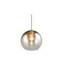 RL Lampa wisząca z kloszem w ciepłym, bursztynowym odcieniu, tworząca przytulną i elegancką atmosferę w salonie lub sypial