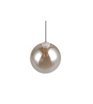 RL Lampa wisząca z kloszem w ciepłym, bursztynowym odcieniu, tworząca przytulną i elegancką atmosferę w salonie lub sypial