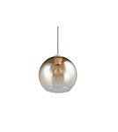 RL Lampa wisząca z kloszem w ciepłym, bursztynowym odcieniu, tworząca przytulną i elegancką atmosferę w salonie lub sypial