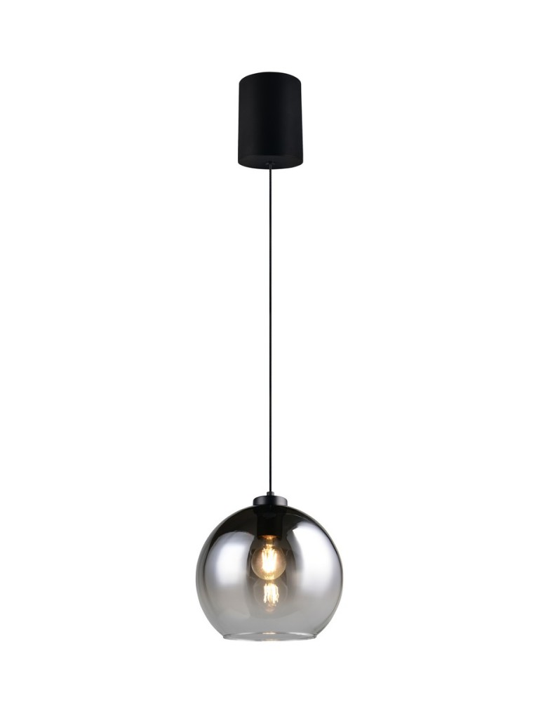 RL Nowoczesna lampa wisząca z kloszem w przydymionym kolorze, nadająca wnętrzu subtelnej elegancji i nastrojowego światła. 