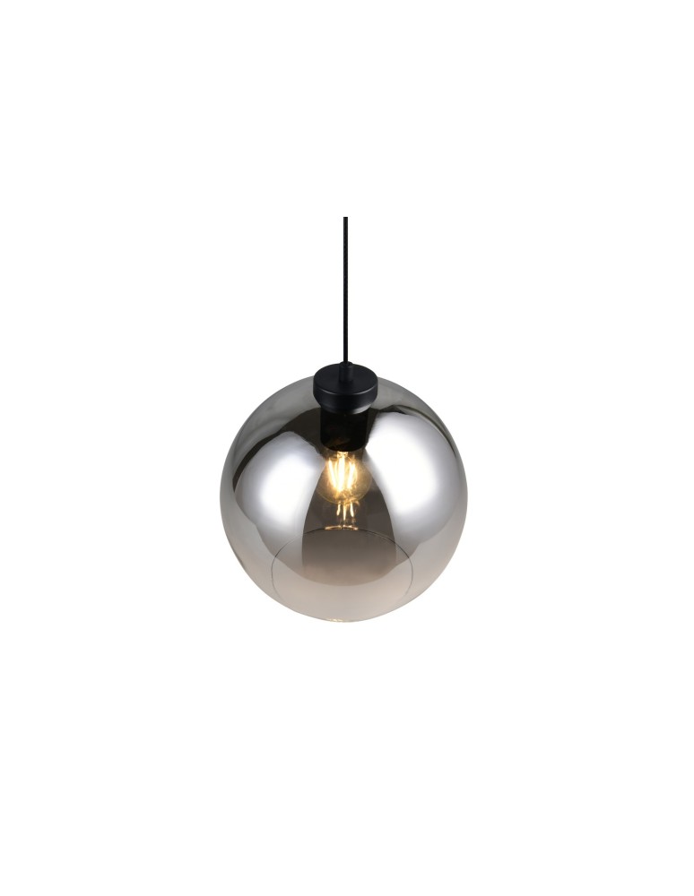 RL Nowoczesna lampa wisząca z kloszem w przydymionym kolorze, nadająca wnętrzu subtelnej elegancji i nastrojowego światła. 
