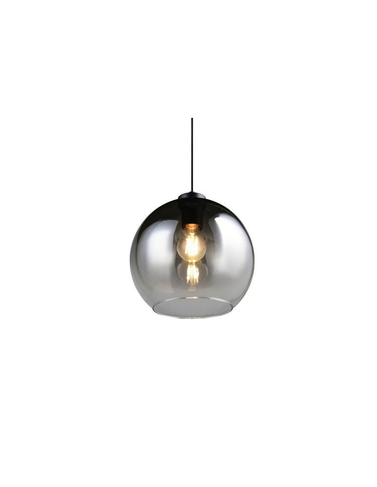 RL Nowoczesna lampa wisząca z kloszem w przydymionym kolorze, nadająca wnętrzu subtelnej elegancji i nastrojowego światła. 