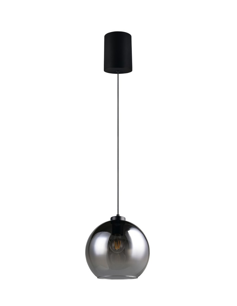 RL Nowoczesna lampa wisząca z kloszem w przydymionym kolorze, nadająca wnętrzu subtelnej elegancji i nastrojowego światła. 