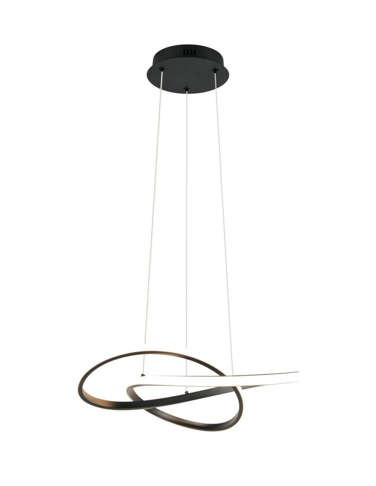 RL Nowoczesna lampa wisząca w kolorze czarny mat, idealna do wnętrz w stylu modern i loft, gdzie liczy się mocny, graficzny a