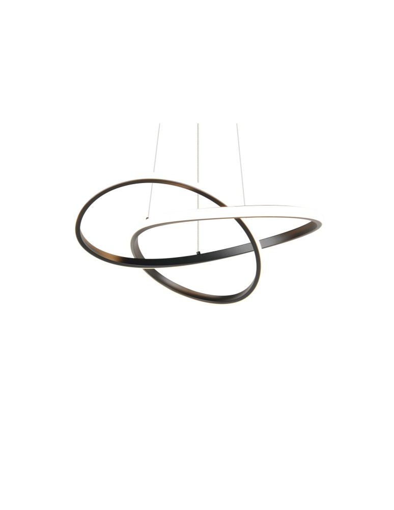 RL Nowoczesna lampa wisząca w kolorze czarny mat, idealna do wnętrz w stylu modern i loft, gdzie liczy się mocny, graficzny a
