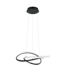RL Nowoczesna lampa wisząca w kolorze czarny mat, idealna do wnętrz w stylu modern i loft, gdzie liczy się mocny, graficzny a