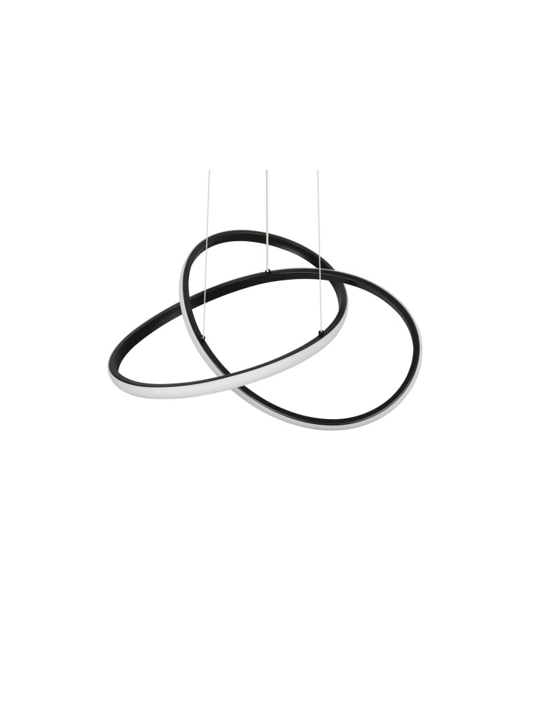 RL Nowoczesna lampa wisząca w kolorze czarny mat, idealna do wnętrz w stylu modern i loft, gdzie liczy się mocny, graficzny a