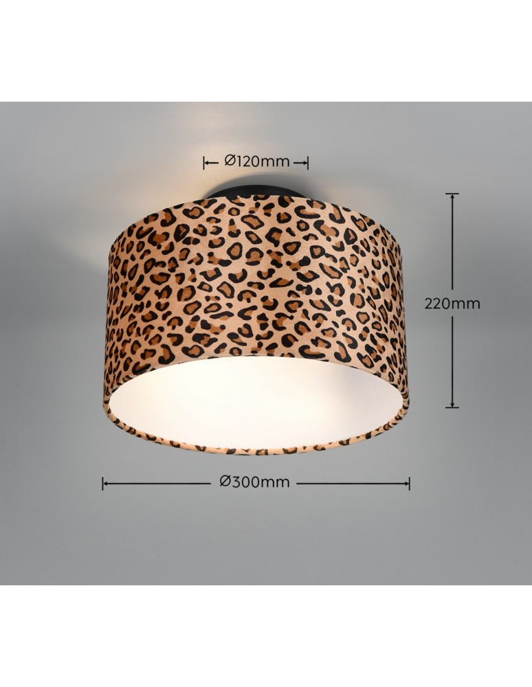 RL Nowoczesna lampa sufitowa w kolorze czarny mat, przeznaczona do centralnego oświetlenia salonu lub sypialni. R66742032