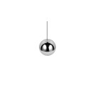 RL Nowoczesna lampa wisząca w wykończeniu chrom, o ciekawej formie. Sprawdzi się jako eleganckie oświetlenie salonu lub sypi