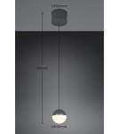 RL Lampa wisząca w kolorze antracytu, wprowadzająca do wnętrza stonowany, nowoczesny akcent i przyjemne, nastrojowe światło
