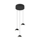 RL Nowoczesna lampa wisząca w chromowanym wykończeniu, o symetrycznej, uporządkowanej kompozycji świetlnej. R33553306