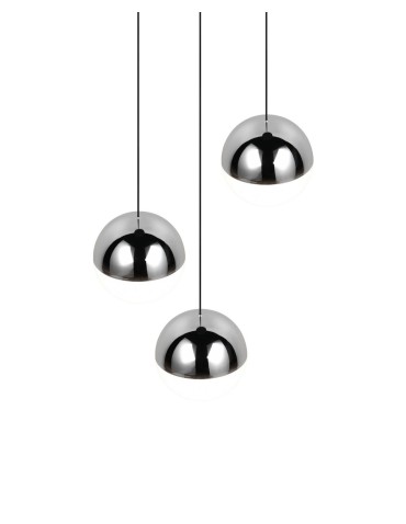 RL Nowoczesna lampa wisząca w chromowanym wykończeniu, o symetrycznej, uporządkowanej kompozycji świetlnej. R33553306 - product 2