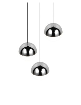 RL Nowoczesna lampa wisząca w chromowanym wykończeniu, o symetrycznej, uporządkowanej kompozycji świetlnej. R33553306 - product 2