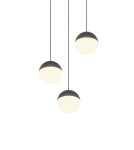 RL Nowoczesna lampa wisząca w antracytowym wykończeniu, przeznaczona do salonu i sypialni. Prosta, geometryczna forma zapewnia