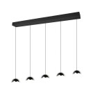 RL Nowoczesna lampa wisząca w chromowanym wykończeniu, o wyrazistej, geometrycznej formie i czystej, technicznej estetyce. R33