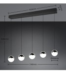 RL Nowoczesna lampa wisząca w chromowanym wykończeniu, o wyrazistej, geometrycznej formie i czystej, technicznej estetyce. R33