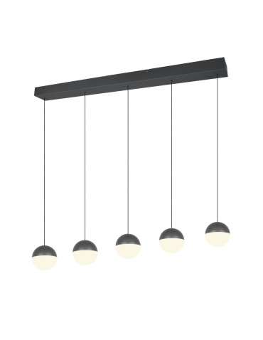 RL Lampa wisząca w antracytowym kolorze, łącząca nowoczesną formę z głęboką, stonowaną kolorystyką. R33555142