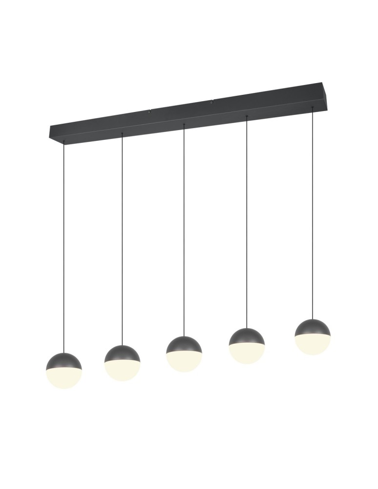RL Lampa wisząca w antracytowym kolorze, łącząca nowoczesną formę z głęboką, stonowaną kolorystyką. R33555142