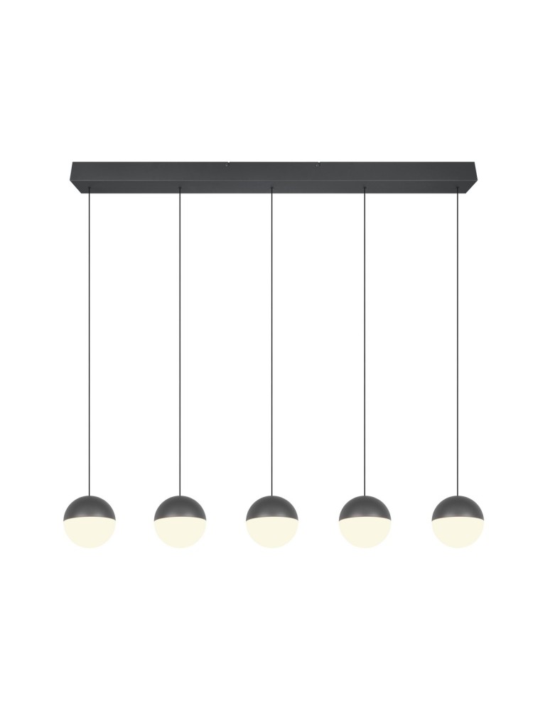 RL Lampa wisząca w antracytowym kolorze, łącząca nowoczesną formę z głęboką, stonowaną kolorystyką. R33555142