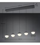 RL Lampa wisząca w antracytowym kolorze, łącząca nowoczesną formę z głęboką, stonowaną kolorystyką. R33555142