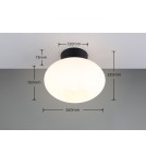RL SIDERA to lampa sufitowa wykonana ze szkła w kolorze białym. R66831001