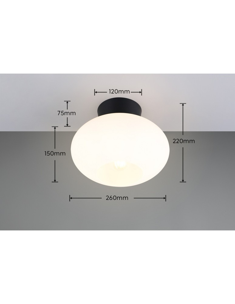 RL SIDERA to lampa sufitowa wykonana ze szkła w kolorze białym. R66831001