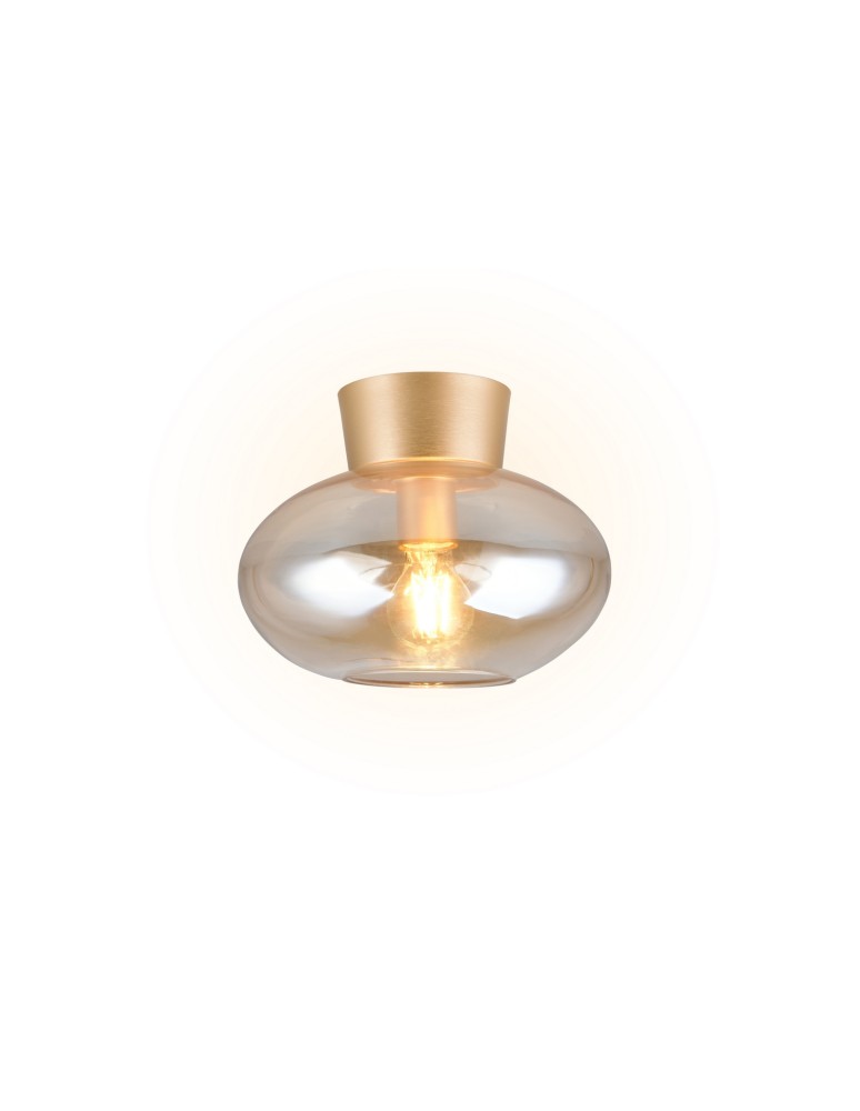 RL SIDERA to lampa sufitowa wykonana ze szkła w kolorze złotym. R66831013