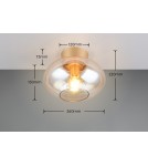 RL SIDERA to lampa sufitowa wykonana ze szkła w kolorze złotym. R66831013