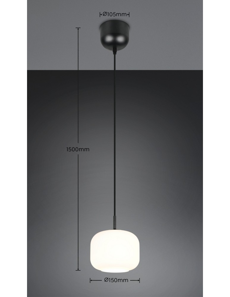 RL Lampa wisząca w białym wykończeniu, o prostej i subtelnej formie. R36861001