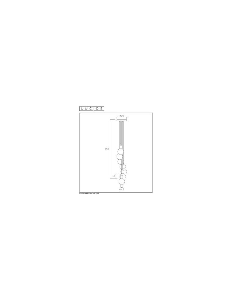 Pendant lamps - Lucide FIX MULTIPLE Pendant 7xE27 black 08408/07/30 - product kolory-swiatla.pl 15