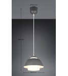 RL Oprawa wisząca w głębokim odcieniu antracytu, utrzymana w minimalistycznym stylu. R36501942