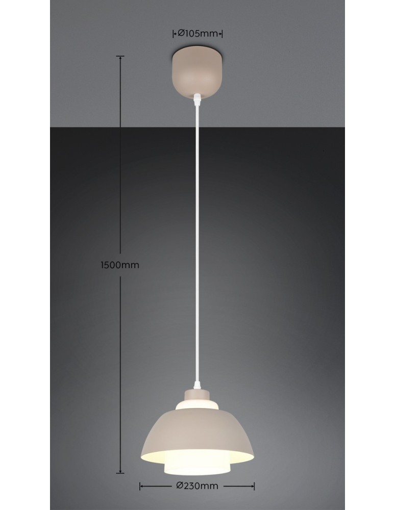 RL Lampa wisząca w ciepłym, beżowym odcieniu, o spokojnym i stonowanym wyglądzie. R36501043
