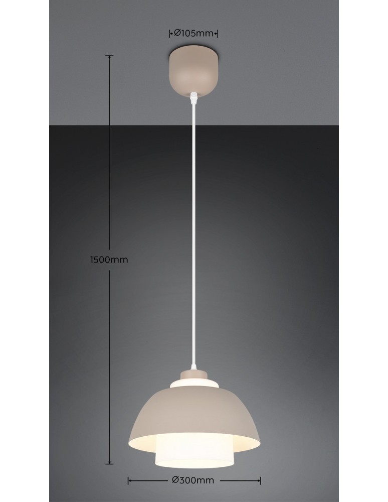 RL Oprawa wisząca w kolorze warm beige, podkreślająca miękką, neutralną kolorystykę. R36501943