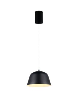 RL Nowoczesna lampa wisząca w wykończeniu czarny mat, o prostej, eleganckiej formie i wyrazistej, stonowanej kolorystyce. R364