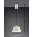 RL Lampa wisząca w odcieniu ciepłej szarości, utrzymana w prostej, współczesnej formie. R36411076