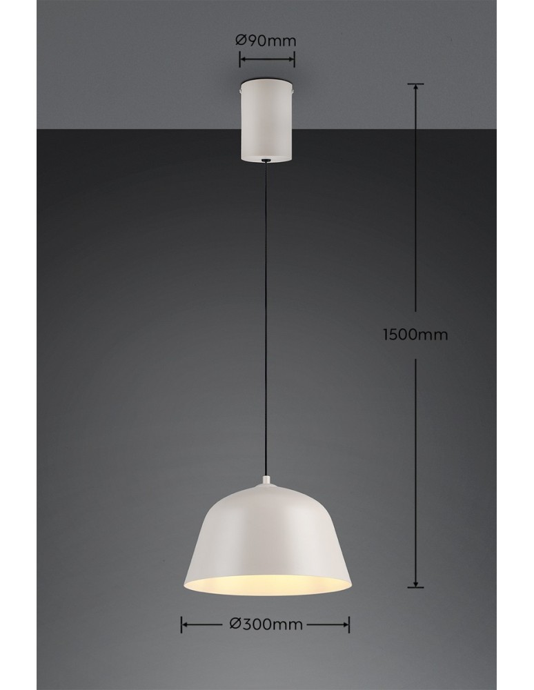 RL Lampa wisząca w odcieniu ciepłej szarości, utrzymana w prostej, współczesnej formie. R36411076