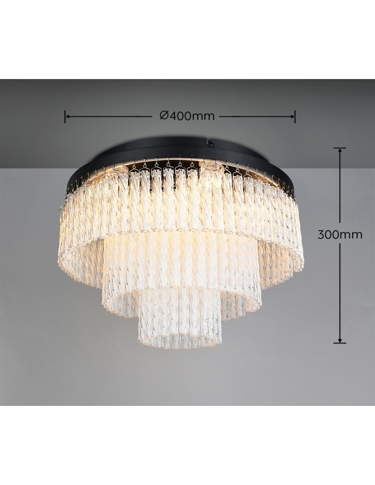 RL Lampa sufitowa w matowej czerni, o wyrazistej i nowoczesnej bryle. R63441032