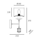 CosmoLight Kinkiet SUTTON W01460NI-WH Nikiel błyszczący
