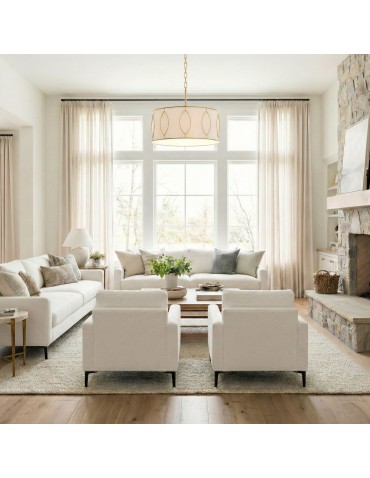 CosmoLight Lampa wisząca NORFOLK P04576AM-WH Złoty mat - product 2